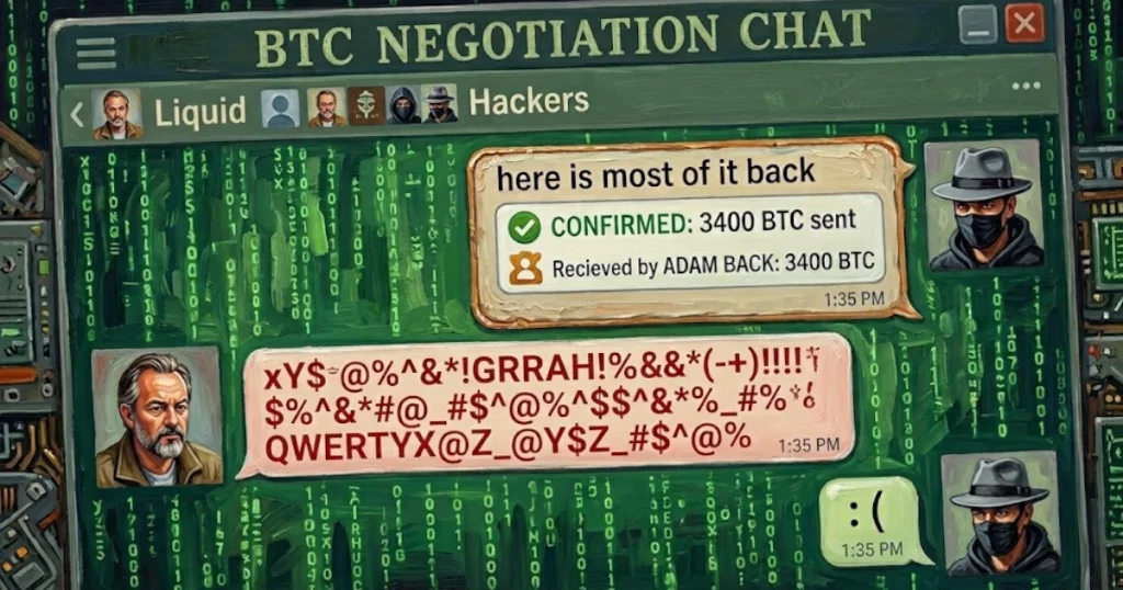 Liquid Gets 3,400 BTC Back After On-Chain Talks; White Hats Keep 598.5 BTC Juan Galt